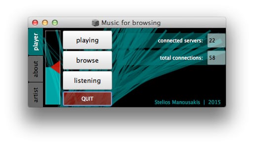 Music for browsing, an Interactive generative soundscape (audio internet art)